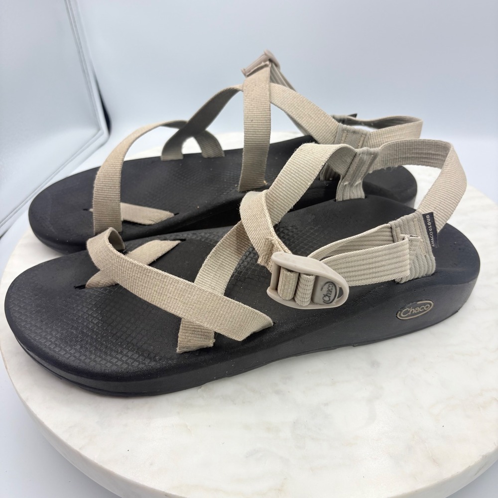 Chaco Z/Cloud 2 Sandals Men 13‎ Tan Athletic Hiking Toe Loop Strap Shoes Outdoor